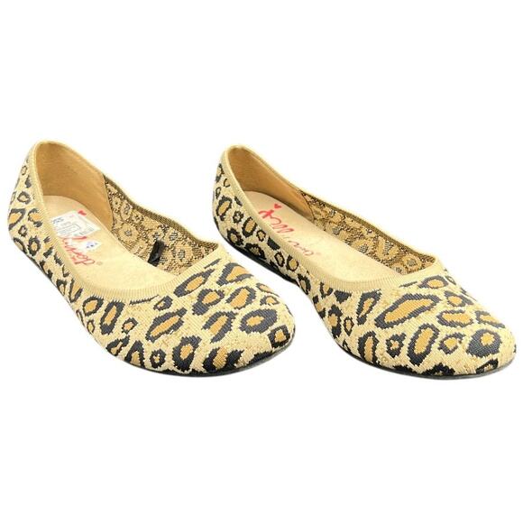 Unknown Shoes - 🐆 Animal Print Knit Ballet Flats Women’s 8.5W – Chic Neutral Leopard Style